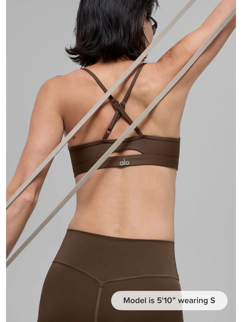 ALO Yoga Airlift Intrigue Bra Espresso Brown, Medium, Like New, Worn Once